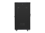 Комуникационен шкаф Lanberg rack cabinet 19" free-standing 27U / 600x800 self-assembly flat pack, black
