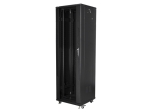 Комуникационен шкаф Lanberg rack cabinet 19" free-standing 42U / 600x600 self-assembly flat pack, black