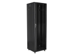 Комуникационен шкаф Lanberg rack cabinet 19" free-standing 42U / 600x600 self-assembly flat pack, black