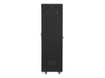 Комуникационен шкаф Lanberg rack cabinet 19" free-standing 42U / 600x600 self-assembly flat pack, black