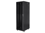 Комуникационен шкаф Lanberg rack cabinet 19" free-standing 42U / 600x1000 self-assembly flat pack, black