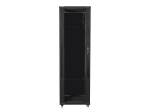 Комуникационен шкаф Lanberg rack cabinet 19" free-standing 42U / 600x1000 self-assembly flat pack, black