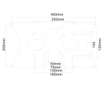 Аксесоар Neomounts VESA Conversion Plate - VESA 75/100 - 200x100, 200x200, 400x200
