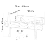 Стойка Neomounts Flat Screen Wall Mount (3 pivots & tiltable)