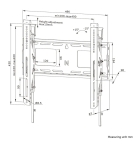 Стойка Neomounts Level-750 Wall Mount (XL, 125 kg, tiltable, tilt guard, connectable, VESA 400x400)