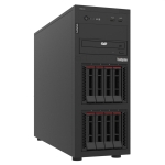 Сървър Lenovo ThinkSystem ST250 V3, Xeon E-2468 (8C 2.6GHz 16MB Cache/65W), 1x32GB, O/B, 2.5" HS (8), 5350-8i, HS 800W Titanium, XCC2 Platinum, No DVD