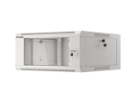 Комуникационен шкаф Lanberg rack cabinet 19" wall-mounted 4U 600 fast assembly (flat pack) grey