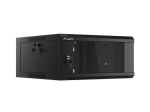 Комуникационен шкаф Lanberg rack cabinet 19" wall-mounted 4U 600 fast assembly (flat pack) black
