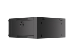 Комуникационен шкаф Lanberg rack cabinet 19" wall-mounted 4U 600 fast assembly (flat pack) black
