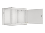 Комуникационен шкаф Lanberg rack cabinet 19" wall-mount 9U/600x450 for self-assembly with metal door grey (flat pack)