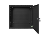 Комуникационен шкаф Lanberg rack cabinet 19" wall-mount 6U+3u/540x200 low-profile black (assembled)