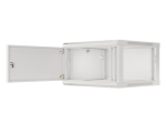 Комуникационен шкаф Lanberg rack cabinet 19" wall-mount 6U/600x600 for self-assembly with metal door grey (flat pack)
