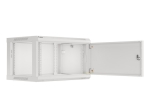 Комуникационен шкаф Lanberg rack cabinet 19" wall-mount 6U/600x450 for self-assembly with metal door grey (flat pack)