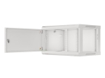 Комуникационен шкаф Lanberg rack cabinet 19" wall-mount 6U/600x450 for self-assembly with metal door grey (flat pack)