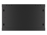 Комуникационен шкаф Lanberg rack cabinet 19" wall-mount 6U/600x450 for self-assembly with metal door black (flat pack)