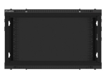 Комуникационен шкаф Lanberg rack cabinet 19" wall-mount 6U/600x450 for self-assembly with metal door black (flat pack)