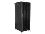Комуникационен шкаф Lanberg rack cabinet 19" free-standing 32U / 600x800 self-assembly flat pack, black