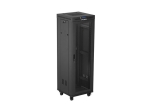 Комуникационен шкаф Lanberg rack cabinet 19" free-standing 37U/600X600 (FLAT PACK) with mesh door LCD black