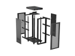 Комуникационен шкаф Lanberg rack cabinet 19" free-standing 32U/600X600 (FLAT PACK) with mesh door LCD black
