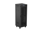 Комуникационен шкаф Lanberg rack cabinet 19" free-standing 32U/600X600 (FLAT PACK) with mesh door LCD black
