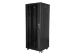 Комуникационен шкаф Lanberg rack cabinet 19" free-standing 32U / 600x600 self-assembly flat pack, black