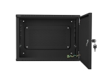 Комуникационен шкаф Lanberg rack cabinet 19" wall-mount 4U+3u/540x200 low-profile black (assembled)