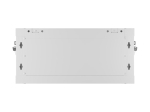 Комуникационен шкаф Lanberg rack cabinet 19" wall-mount 4U/600x450 with perforated door grey (flat pack)