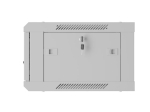 Комуникационен шкаф Lanberg rack cabinet 19" wall-mount 4U/600x450 with perforated door grey (flat pack)