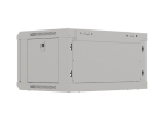 Комуникационен шкаф Lanberg rack cabinet 19" wall-mount 4U/540x350 (flat pack) with glass door grey