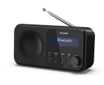 Радио Sharp Radios DR-P420(BK), PORTABLE DIGITAL RADIO, Bluetooth 5.0, 20 DAB+/DAB/FM, Auto time/date, LCD Display, Dual alarm,Micro USB x1 (power supply),3.5mm Headphone jack / line-out, Black