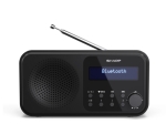 Радио Sharp Radios DR-P420(BK), PORTABLE DIGITAL RADIO, Bluetooth 5.0, 20 DAB+/DAB/FM, Auto time/date, LCD Display, Dual alarm,Micro USB x1 (power supply),3.5mm Headphone jack / line-out, Black