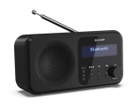 Радио Sharp Radios DR-P420(BK), PORTABLE DIGITAL RADIO, Bluetooth 5.0, 20 DAB+/DAB/FM, Auto time/date, LCD Display, Dual alarm,Micro USB x1 (power supply),3.5mm Headphone jack / line-out, Black