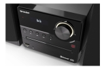 Аудио система Sharp Audio Systems XL-B512(BK), HI-FI MICRO SYSTEM, 45W total max power output, FM PLL tuner, Bluetooth v5.0, CD player, USB, 3.5mm Aux-in / line-in, wooden speaker, Black