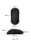 Мишка BenQ ZOWIE U2-DW 4K Wireless Mouse for Esports, Size M, 60g, up to 4000 Hz, up to 3200 DPI, Symmetrical design, Inward-curved both sides for agility during multi-angle movement, Wireless w/4K enhanced receiver, Driverless, plug and play