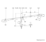 Стойка Neomounts Nero Triple Flat Screen Desk Mount (phone holder+Quick-fix clamp/grommet)