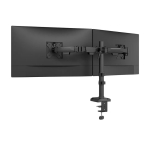 Стойка Neomounts Nero Double Flat Screen Desk Mount (phone holder+Quick-fix clamp/grommet)