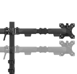 Стойка Neomounts Nero Double Flat Screen Desk Mount (phone holder+Quick-fix clamp/grommet)