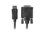 Кабел Lanberg display port (M) V1.2 -> DVI-D (M) (24+1) cable 1.8m, dual link, black