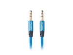 Кабел Lanberg mini jack 3.5mm M/M 3 pin cable 2m, blue premium
