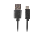 Кабел Lanberg USB-C(M) ->  USB-A (M) 2.0 cable 1m, black QC 3.0