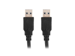 Кабел Lanberg USB-A M/M 3.0 cable 1m, black