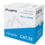 Кабел Lanberg LAN cable FTP CAT.5E 305m solid CCA, grey