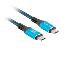 Кабел Lanberg USB-C M/M 4.0 cable 2m 240w 8k 60hz black-blue