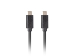 Кабел Lanberg USB-C M/M 3.1 gen 2 cable 1m 10GB/s pd100w black