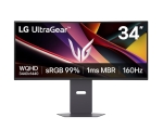 Монитор LG 34G600A-B, 34", UltraGear 21:9 Curved, VA, 1ms MBR, 5ms, WQHD (3440x1440), 160Hz, HDR 10, 4000:1, 300cd/m2, sRGB 99%, Free-sync, NVIDIA G-SYNC Compatible, VRR, HDMI, DP, Speakers 5Wx2, LG Switch, Height, Swivel, Tilt, Black