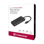 USB хъб Transcend 3-Port Hub, 1-Port PD, SD/MicroSD Reader, USB 3.1 Gen 2, Type C