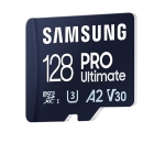 Памет Samsung 128GB micro SD Card PRO Ultimate with Adapter , UHS-I, Read 200MB/s - Write 130MB/s, U3, V30, A2