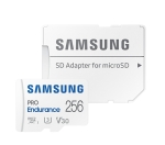Памет Samsung 256 GB micro SD PRO Endurance, Adapter, Class10, Waterproof, Magnet-proof, Temperature-proof, X-ray-proof, Read 100 MB/s - Write 40 MB/s