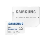 Памет Samsung 32 GB micro SD PRO Endurance, Adapter, Class10, Waterproof, Magnet-proof, Temperature-proof, X-ray-proof, Read 100 MB/s - Write 30 MB/s