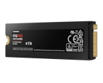 Твърд диск Samsung SSD 990 PRO 4TB Heatsink PCIe 4.0 NVMe 2.0 M.2 V-NAND 3-bit MLC, 256-bit Encryption, Read 7450 MB/s Write 6900 MB/s